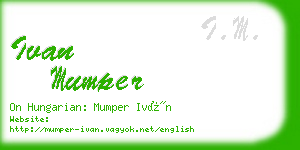 ivan mumper business card